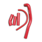Red Silicone Coolant Radiator Hose for 1988-2004 Kawasaki KX500 KX 500