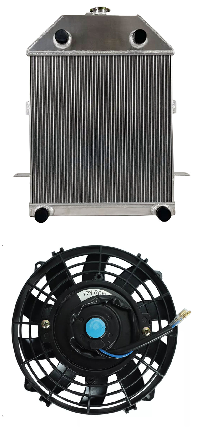 Aluminum Radiator & Fan For 1941 Ford Truck Flathead Configuration #CC41FH