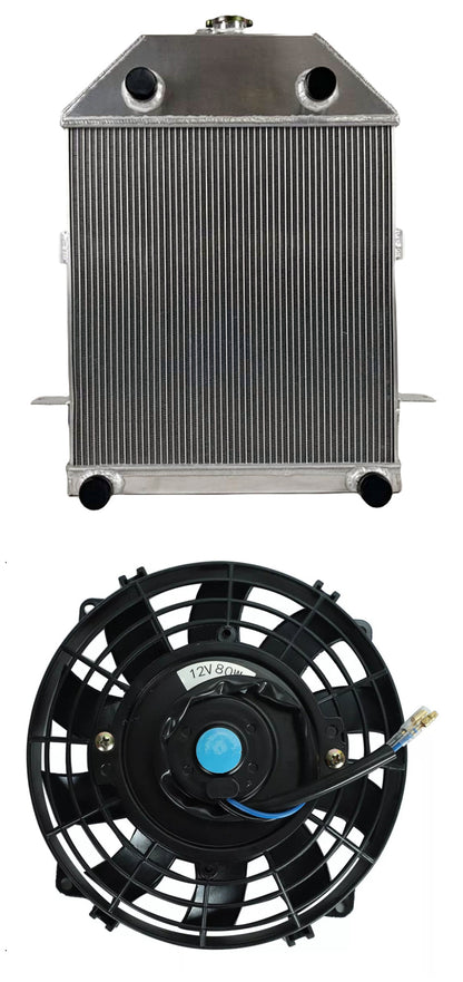Aluminum Radiator & Fan For 1941 Ford Truck Flathead Configuration #CC41FH