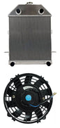 Aluminum Radiator & Fan For 1941 Ford Truck Flathead Configuration #CC41FH