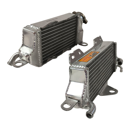 Left+Right Aluminum Radiator for 1990 1991 Kawasaki KX125 KX 125 2-stroke
