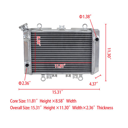 New aluminum alloy radiator for Kawasaki KVF400 A/B/C/D Prairie 400 1997-2002 1998 1999 2000 2001