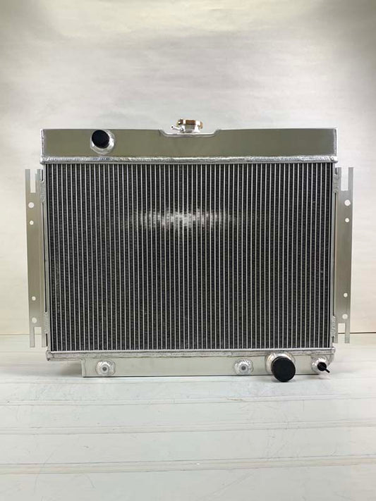 Aluminum Radiator for 1963-1968 Chevy Bel Air Impala AT (Notched Tank) 1964 1965 1966 1967