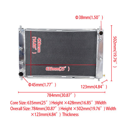 Aluminum Radiator for Ford Mustang Manual MT V8 4.6L 1997-2004 1998 1999 2000 2001 2002 2003