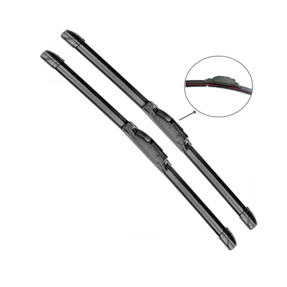 2 pieces 28" + 24" Windshield Wiper Blades Premium Quality J-Hook Bracketless