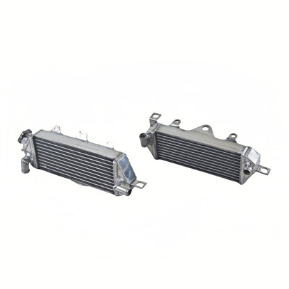 Left+Right Aluminum Motorcycle Radiator for 1985 1986 Kawasaki KX500