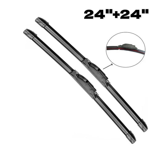 pair Premium Quality 24"+24" All Season Beam Windshield Front Wiper Blades