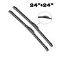 pair Premium Quality 24"+24" All Season Beam Windshield Front Wiper Blades