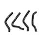 Black Silicone Radiator Hose for 1990 1991 1992 1993 Kawasaki KX125