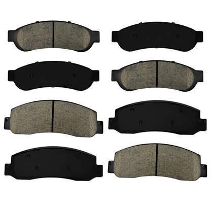Front & Rear Brake Ceramic Pads for 2009 2010 - 2012 Ford F-250 F-350 Super Duty