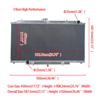 3 Row Core Aluminum Radiator Fit Nissan Patrol GU Y61 2.8 3.0 Diesel 97-07 AT/MT
