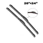 2 pieces 26" + 24" Hybrid Premium Quality All Season Windshield Wiper Blades