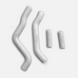 White Silicone Radiator Hose for 2003 2004 2005 2006 2007 Kawasaki KX125 KX 125