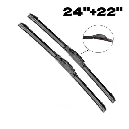 pair 24"+22" All Season Beam Windshield Front Wiper Blades