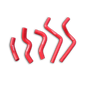 Red Silicone Radiator Hose for 2000 2001 2002 Honda CR125 CR 125 CR125R