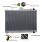 52MM all Aluminum universal Radiator For Nissan Skyline R33 R34 GTR GTS-T RB25DET Manual