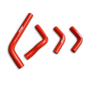Red Silicone Radiator Hose for 2004-2009 Honda CRF250X CRF250R 2005 2006 2007