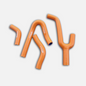 Orange Silicone Radiator Hose For 1998-2003 KTM 250 300 380 SX EXC MXC