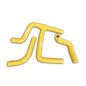 Yellow Silicone Radiator Hose for 2008-2014 Suzuki RMZ450 RMZ 450 2009 2010 2011