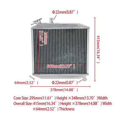 Aluminum radiator FOR wsp EML Jumbo Sidecar BRAND NEW ALLOY