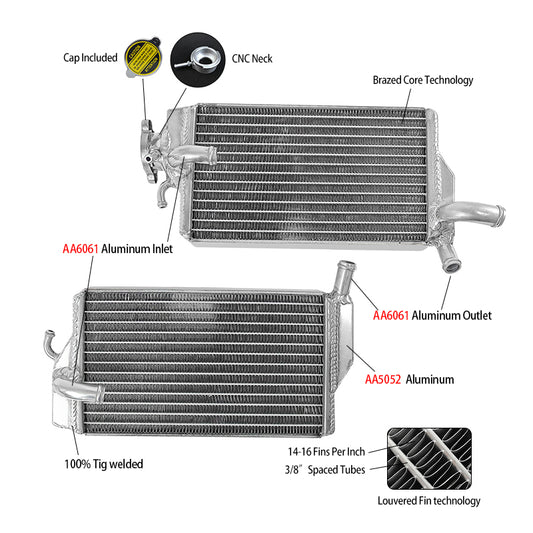 NEW aluminum radiator FOR Honda CR250 CR250R 2002 2003 2004 02 03