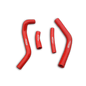 Red Silicone Radiator Coolant Pipe Hose for 2014 2015 Yamaha YZ250F