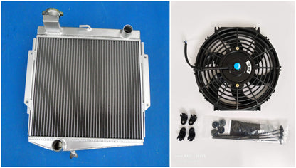 3 ROW 1966-1970 Datsun Roadster Fairlady Aluminum RADIATOR + FAN 67 68 69 70