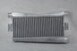 24"x9" core Aluminum Universal Twin Turbo Intercooler Custom 2 In/1 Out Silver
