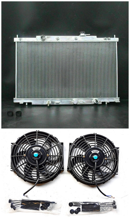 GPI Aluminum Radiator & Fans For 2002-2006 Honda CRV / 2003-2006 Honda Element 2.4L L4 AT   2004 2005 2006