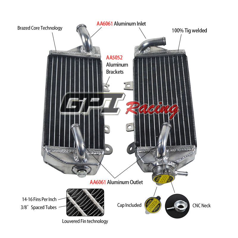 Aluminum Radiator Engine Water Cooler FOR Kawasaki KX 450 2024 2025 KX450 2026