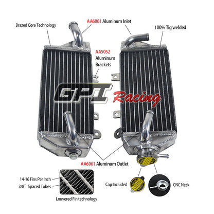 Aluminum Radiator Engine Water Cooler FOR Kawasaki KX 450 2024 2025 KX450 2026
