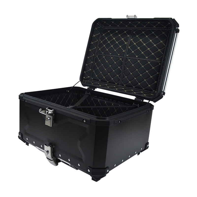 Aluminum Trunk 80L Motorcycle Top Case Waterproof Luggage Storage Tour Tail Box