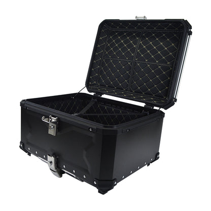 Aluminum Trunk 80L Motorcycle Top Case Waterproof Luggage Storage Tour Tail Box