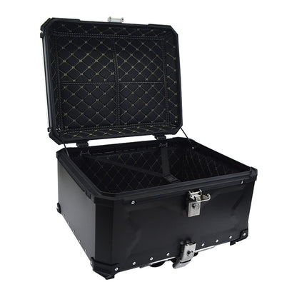 Aluminum Trunk 80L Motorcycle Top Case Waterproof Luggage Storage Tour Tail Box