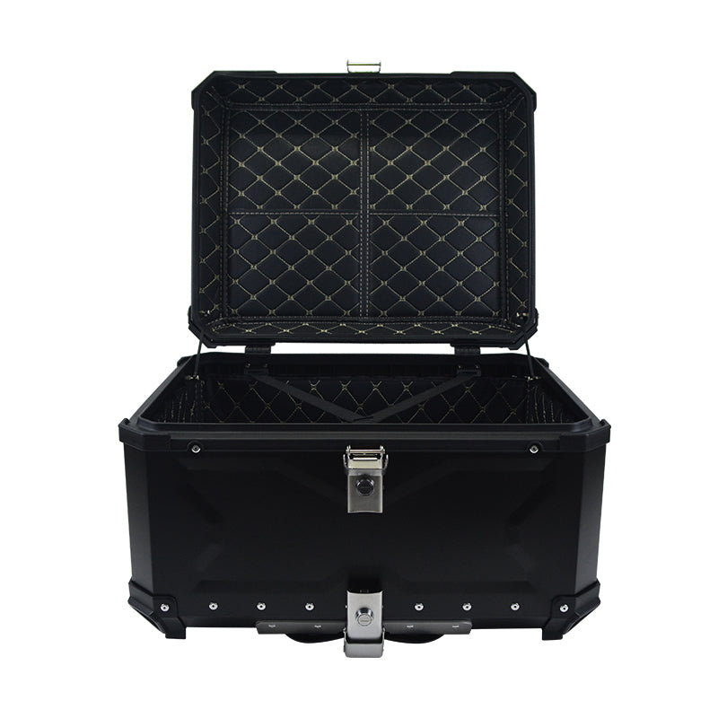 Aluminum Trunk 80L Motorcycle Top Case Waterproof Luggage Storage Tour Tail Box