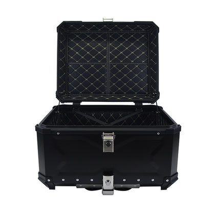 Aluminum Trunk 80L Motorcycle Top Case Waterproof Luggage Storage Tour Tail Box