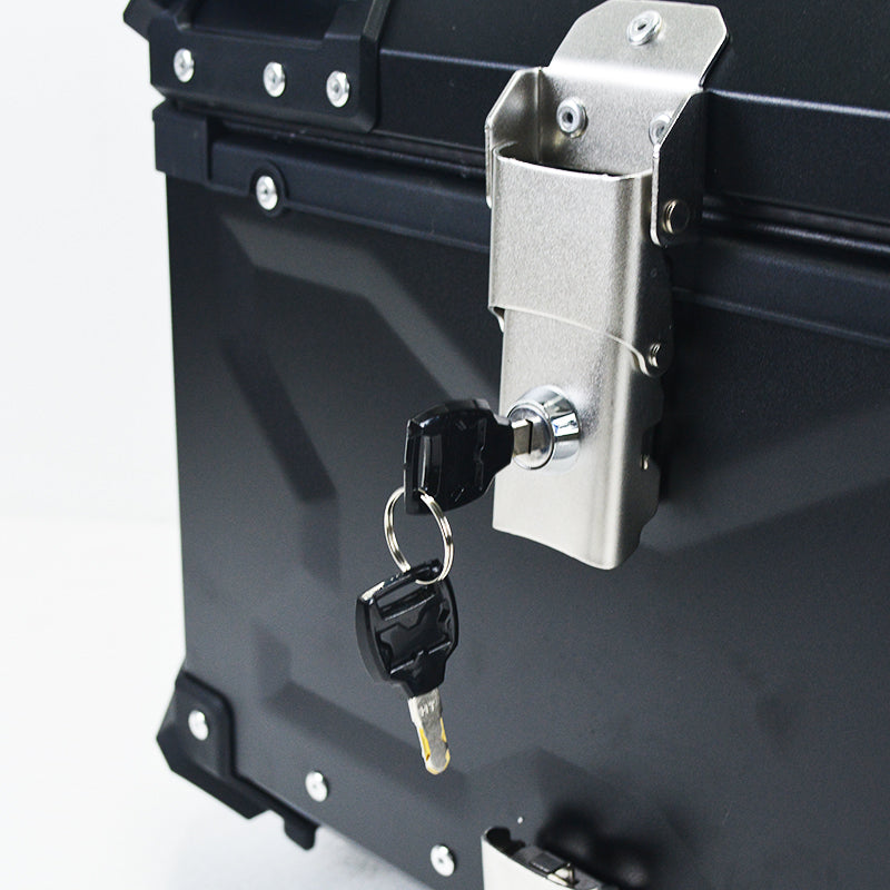 Aluminum Trunk 80L Motorcycle Top Case Waterproof Luggage Storage Tour Tail Box