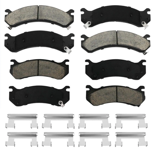 Fit Chevy GMC Avalanche Silverado Sierra 2500 3500 HD H2 Front Rear Brakes Pads