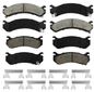 Fit Chevy GMC Avalanche Silverado Sierra 2500 3500 HD H2 Front Rear Brakes Pads