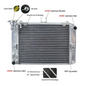 Aluminum Radiator for 1983 1984 1985 1986 Honda V65 Magna VF1100C SC12