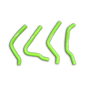 Green Silicone Radiator Hose for 1990 1991 1992 1993 Kawasaki KX125