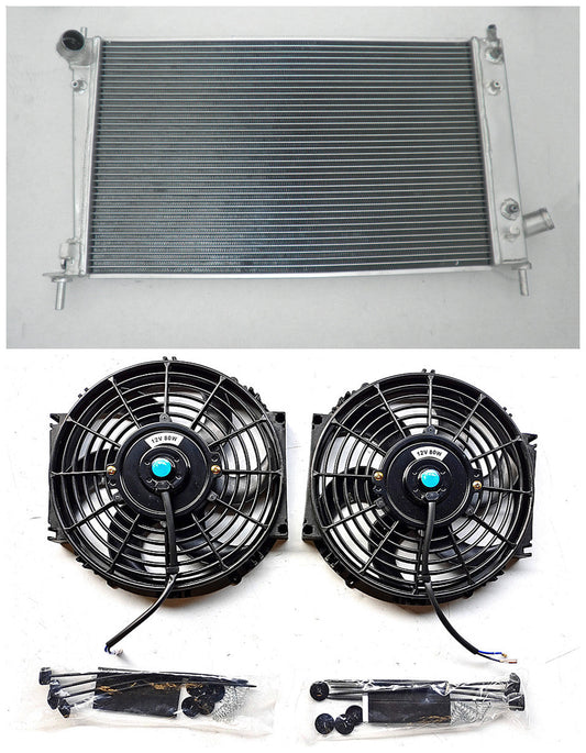 Aluminum alloy Radiator & fans FOR 1997-2010 SAAB 9-5/9.5 2.0/2.3 TURBO M/T   1998 1999 2000 2001 2002 2003 2004 2005 2006 2007 2008 2009