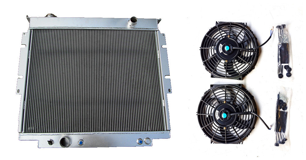 3 Rows Aluminum Radiator&fan For 1983-1994  Ford F250 F350 V8 Diesel 6.9L 7.3L 1983 1984 1985 1986 1987 1988 1989 1990 1991 1992 1993 1994