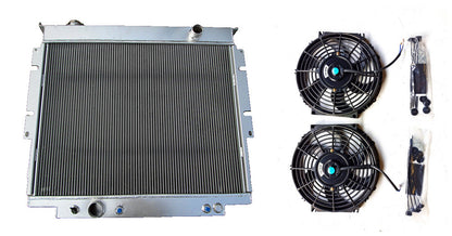 3 Rows Aluminum Radiator&fan For 1983-1994  Ford F250 F350 V8 Diesel 6.9L 7.3L 1983 1984 1985 1986 1987 1988 1989 1990 1991 1992 1993 1994