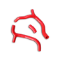 Red Silicone Radiator Hose for 2009 2010 2011 2012 Honda CRF450R