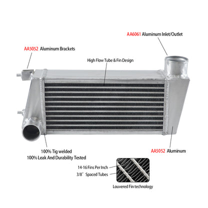 2.28'' Aluminum Intercooler for 1989-1991 Audi 200 C3 Quattro 3B 2.2 20V Turbo 1990