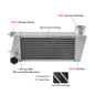 2.28'' Aluminum Intercooler for 1989-1991 Audi 200 C3 Quattro 3B 2.2 20V Turbo 1990