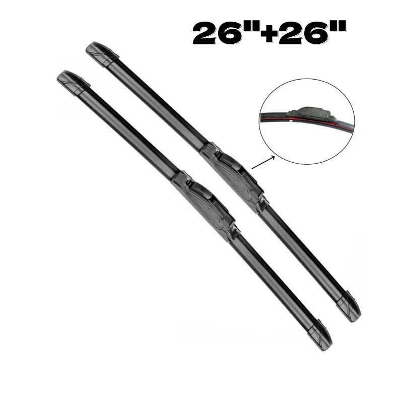 Windshield Front Wiper Blades 2 pieces 26"+26" All Season Beam