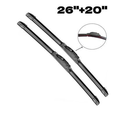 pair 26"& 20" Windshield Wiper Blades OEM Quality Beam Premium J-Hook All Season
