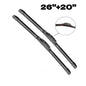 pair 26"& 20" Windshield Wiper Blades OEM Quality Beam Premium J-Hook All Season